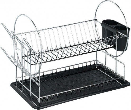 afdruiprek Premium Duo 25 x 36 cm RVS chroom 3-delig