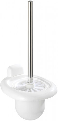 toiletborstel met houder Pure 16 x 36 cm ABS wit