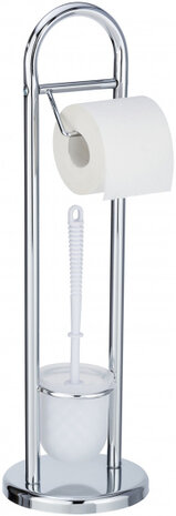 toiletrol-/toiletborstelhouder Siena 63 cm RVS chroom