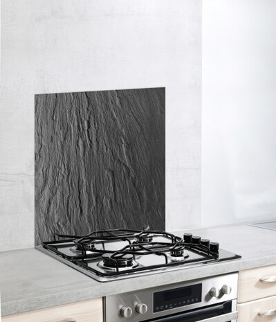 spatbescherming Leisteen 60 x 70 cm glas zwart