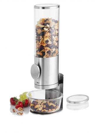 cornflakedispenser Deposito 42,5 x 15 cm RVS zilver