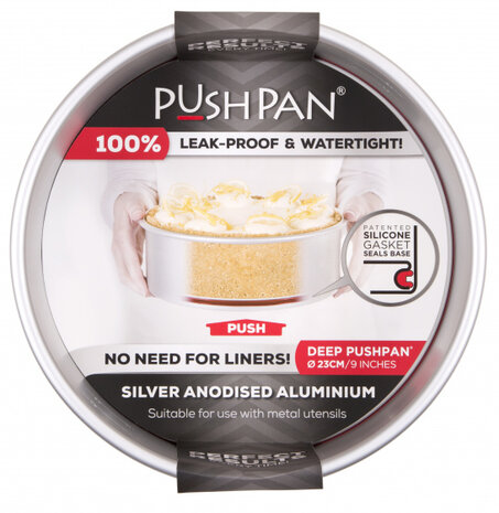 springvorm PushPan diep 24 cm aluminium zilvergrijs