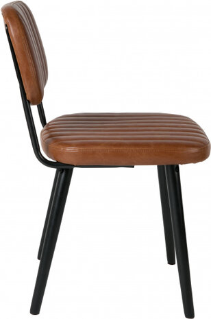 stoel Jake Worn 58 x 81 cm staal/kunstleer bruin