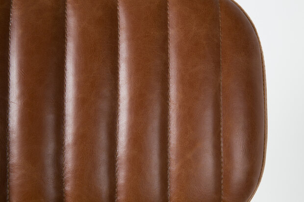 stoel Jake Worn 58 x 81 cm staal/kunstleer bruin