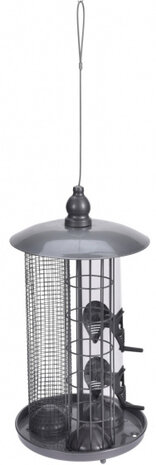 vogelhuisje 19 x 37 cm staal zilver