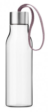 drinkfles 500 ml RVS 6,6 x 23,3 cm transparant/roze