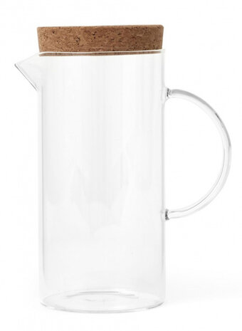 karaf Cortica 1,3 liter glas/kurk transparant/bruin