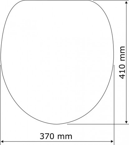 toiletbril Prima 37 x 41 cm duroplast rood