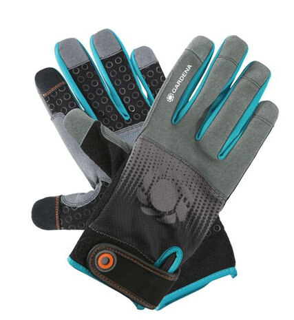 werkhandschoenen polyester/nylon zwart/grijs maat M