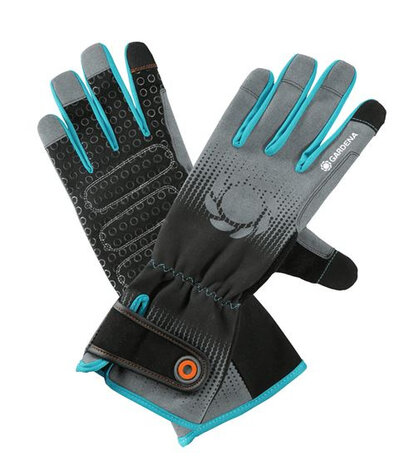 tuinhandschoenen polyester/nylon zwart/grijs maat L