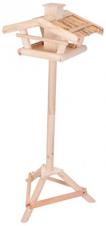 vogelhuis 42 x 25 x 116 cm hout/riet naturel