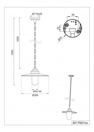 hanglamp Brenta 120 cm 1 x E27 aluminium 40 watt zilver