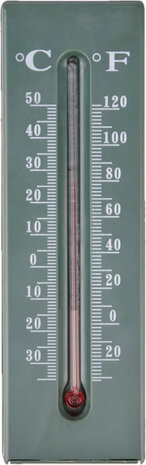 thermometer sleutelkast 16,2 x 5,2 cm PP groen