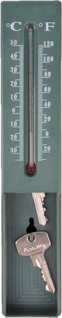 thermometer sleutelkast 16,2 x 5,2 cm PP groen