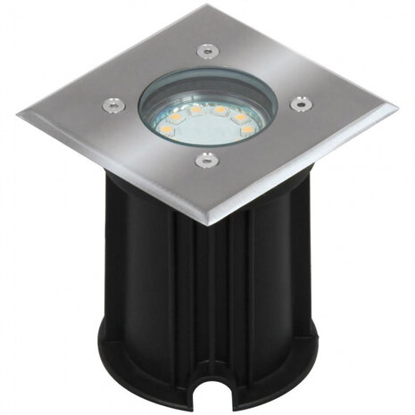 grondspot Luton led 230 lumen 120 mm zilver/zwart