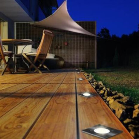 grondspot Luton led 230 lumen 120 mm zilver/zwart