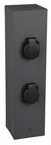 tuinstopcontact 40 x 10 cm staal antraciet