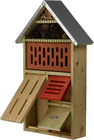 insectenhotel 33,2 x 54,3 cm hout naturel