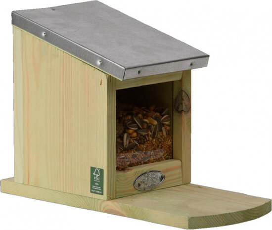 eekhoornvoederhuis 23 x 17,5 cm hout naturel
