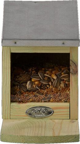 eekhoornvoederhuis 23 x 17,5 cm hout naturel