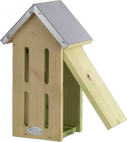 vlinderkast 18,8 x 32,5 cm hout/zink naturel