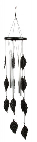 windgong bladeren 11,2 x 61,5 kg ijzer zwart