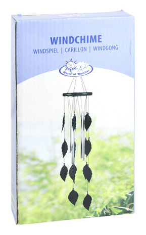 windgong bladeren 11,2 x 61,5 kg ijzer zwart