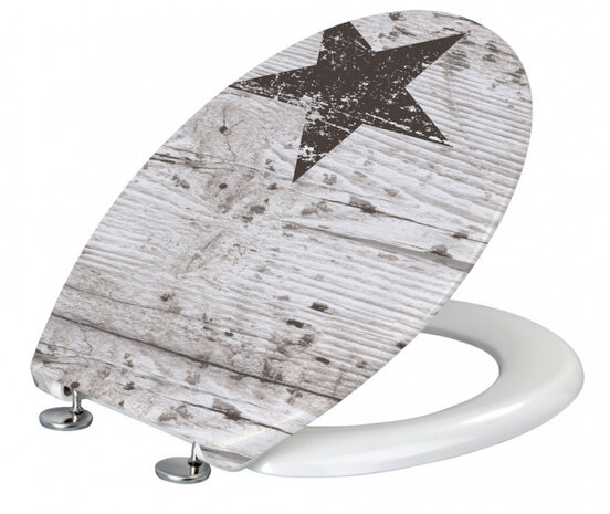 toiletbril Star 37 x 41 cm duroplast beige