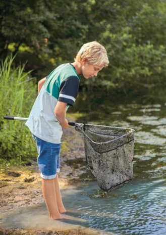 schepnet Expeditie Natuur 150 cm aluminium zwart