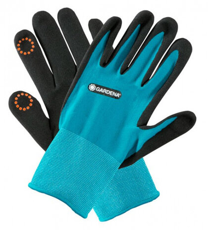 plant- en bodemhandschoenen rubber zwart/groen maat XL