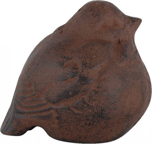tuinbeeld Vogel 10,3 x 8,8 cm gietijzer bruin