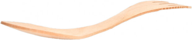 bestekset 3-in-1 hout 17 cm naturel 8 stuks