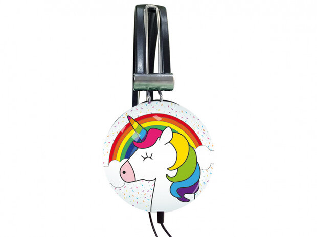 koptelefoon unicorn junior 3.5 mm pvc/abs wit