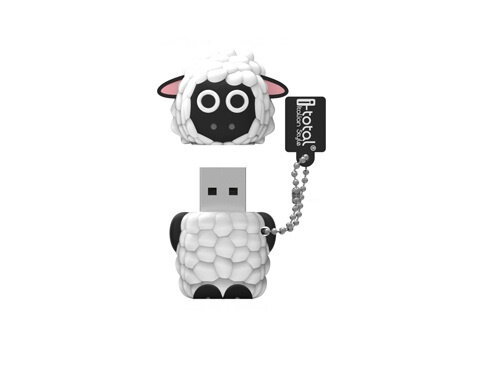 Usb-stick schaap 9,5 x 4,5 cm 16GB zwart/wit