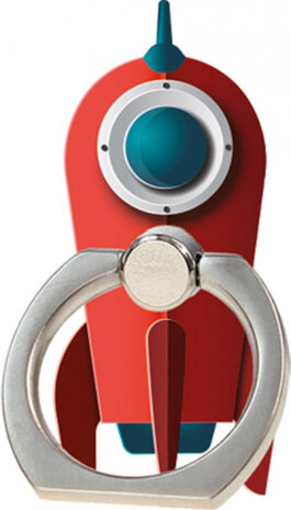 telefoonring rocket junior 4.5 x 3.2 cm metaal zilver