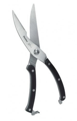 gevogelteschaar Inox 25 cm RVS zwart/zilver