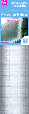 raamfolie Squares Privacy Film 45 x 100 cm transparant