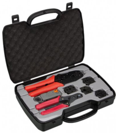 krimptangset Vtbncs 10,5 mm rood/zwart 10-delig