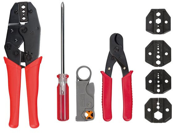krimptangset Vtbncs 10,5 mm rood/zwart 10-delig
