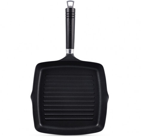 grillpan vierkant 27 cm aluminium zwart