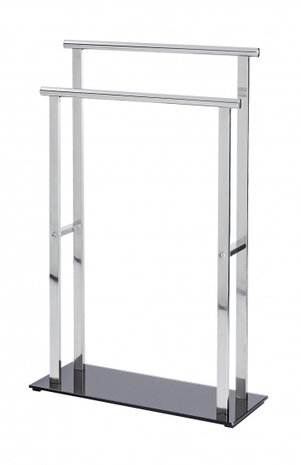 handdoekhouder Lava 52 x 81,5 cm RVS zwart/chroom