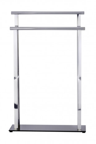 handdoekhouder Lava 52 x 81,5 cm RVS zwart/chroom