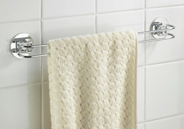 handdoekhouder Turbo-Loc 46 x 6 x 5 cm RVS zilver