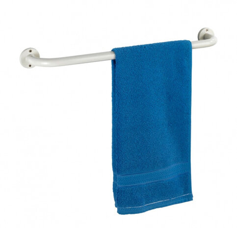 handdoekrek basic 66 x 6 x 9,5 cm RVS wit