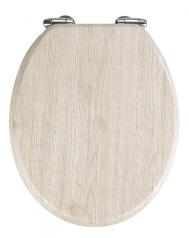 toiletbril 35,5 x 42,5 cm MDF naturel