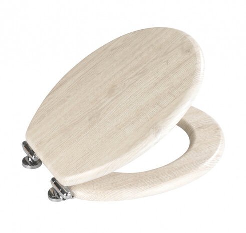 toiletbril 35,5 x 42,5 cm MDF naturel