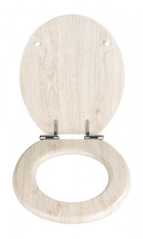 toiletbril 35,5 x 42,5 cm MDF naturel