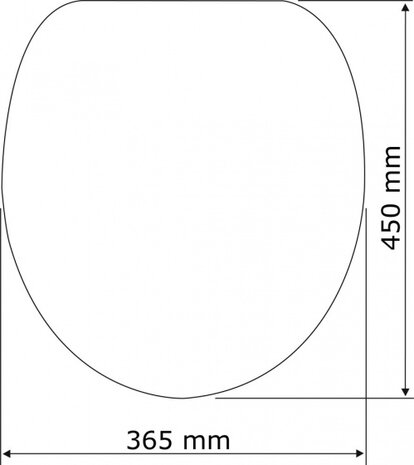 toiletbril Schelpen 3D 38 x 44,5 cm MDF blauw/wit