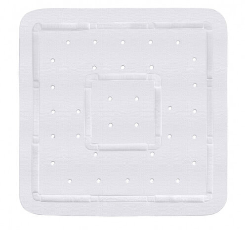 douchemat Florida antislip 55 x 55 cm rubber wit 1 st.