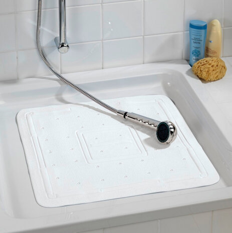 douchemat Florida antislip 55 x 55 cm rubber wit 1 st.